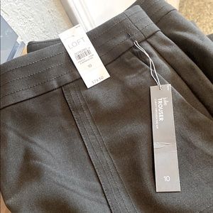 NWT Size 10 dark green LOFT Julie Trousers